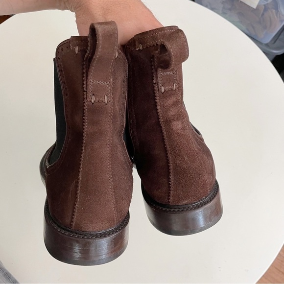 Aquatalia Men’s Freddy Suede Chelsea Boot Brown Size 9.5 Pull On main image 6
